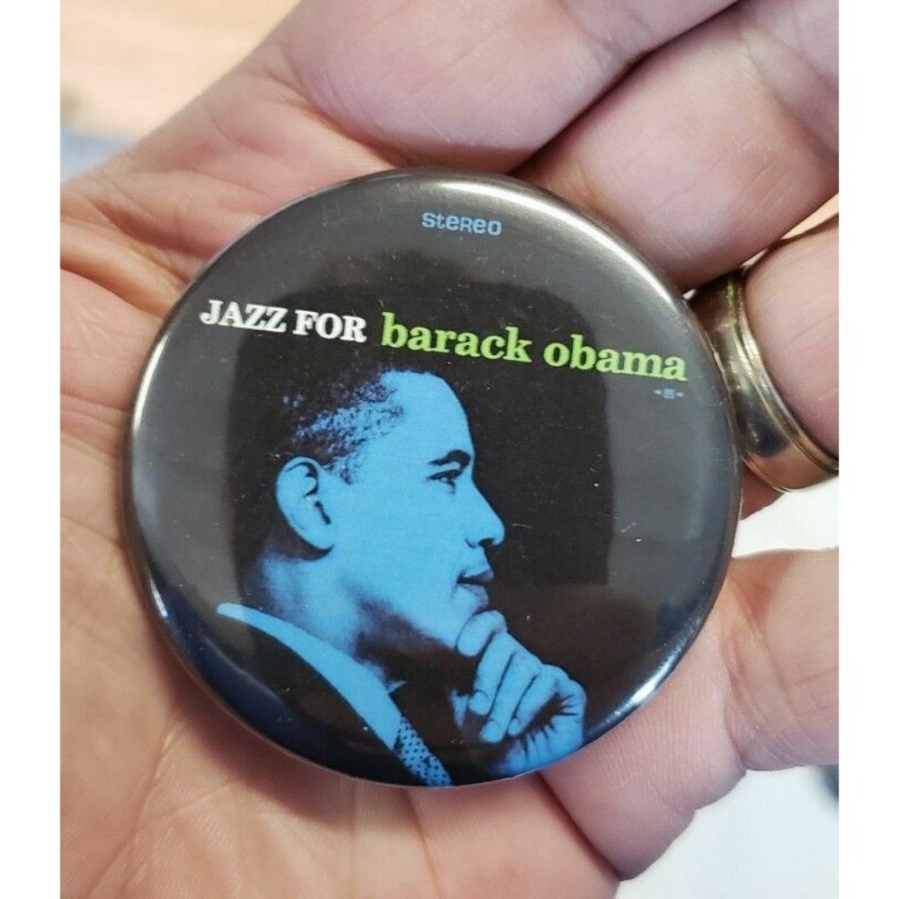 Jazz for Obama official 2008‎ Obama campaign button